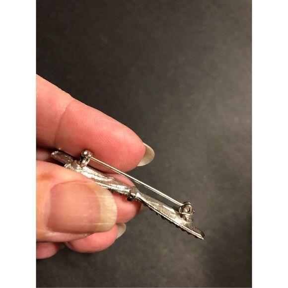 Vintage Rhinestone Bow Pin  - Picture 3 of 4